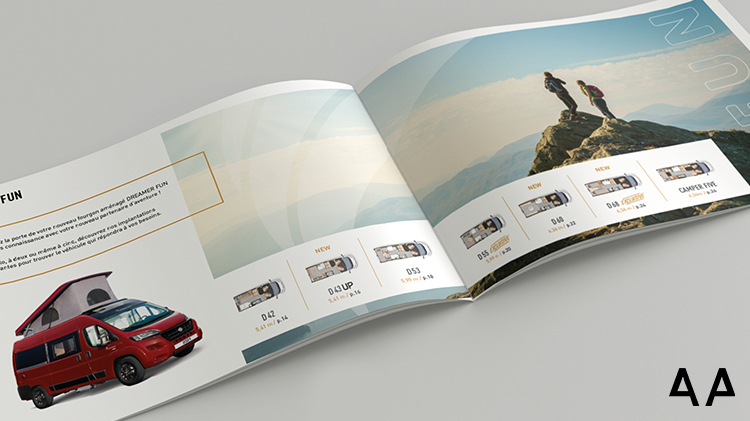 Mockup des pages du catalogue dreamer 1